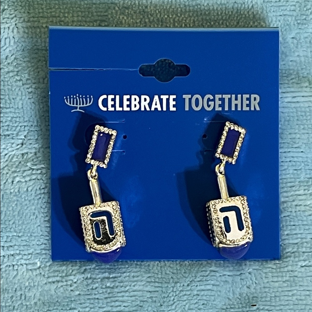NEW Dreidel Drop Earrings – Hanukkah / Judaica Theme from Celebrate Together
